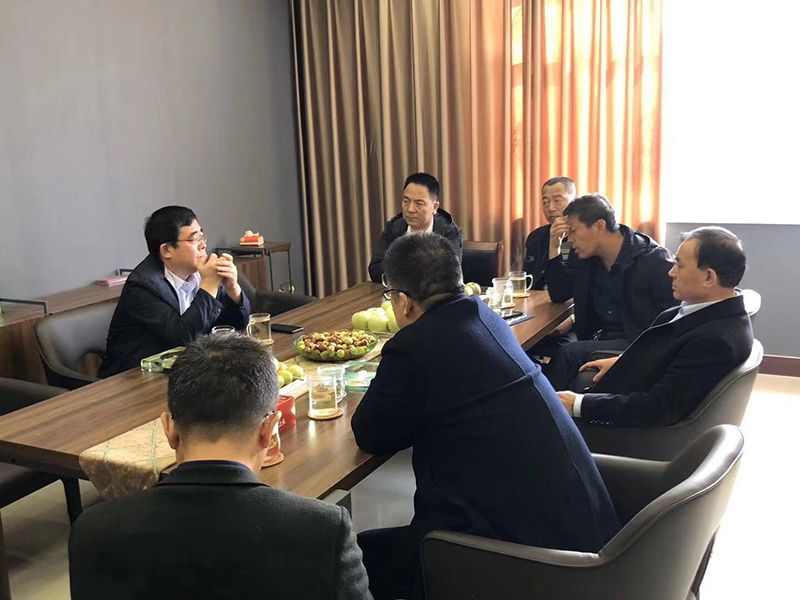 市鎮領導以及辛集梨果龍頭企業代表等來到了翠王果品進行調研